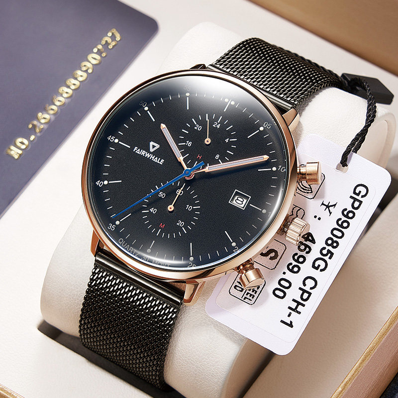 马克华菲抖音同款全自动男士手表防水时尚潮流运动时尚石英非机械