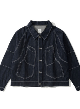 Army Logic 25SS 春夏牛仔外套男蓝色翻领休闲外套
