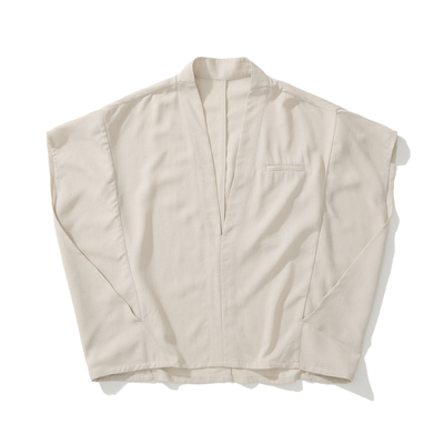 Army Logic 24SS 春夏季衬衫男宽松蝙蝠袖深V领小众设计感五分袖