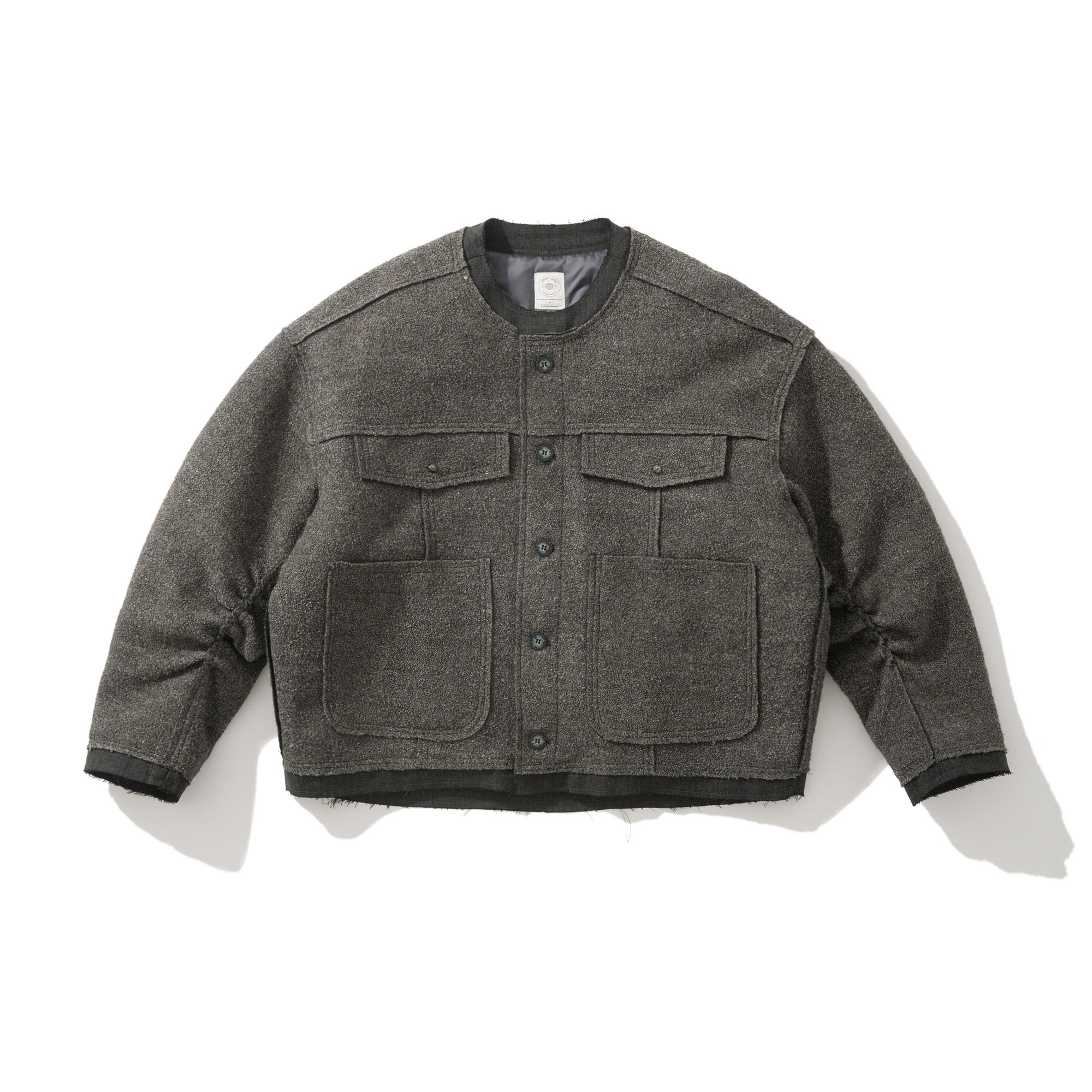Army Logic 25FW 秋冬工装口袋圆领宽松休闲夹克