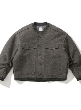 Army Logic 25FW 秋冬工装口袋圆领宽松休闲夹克