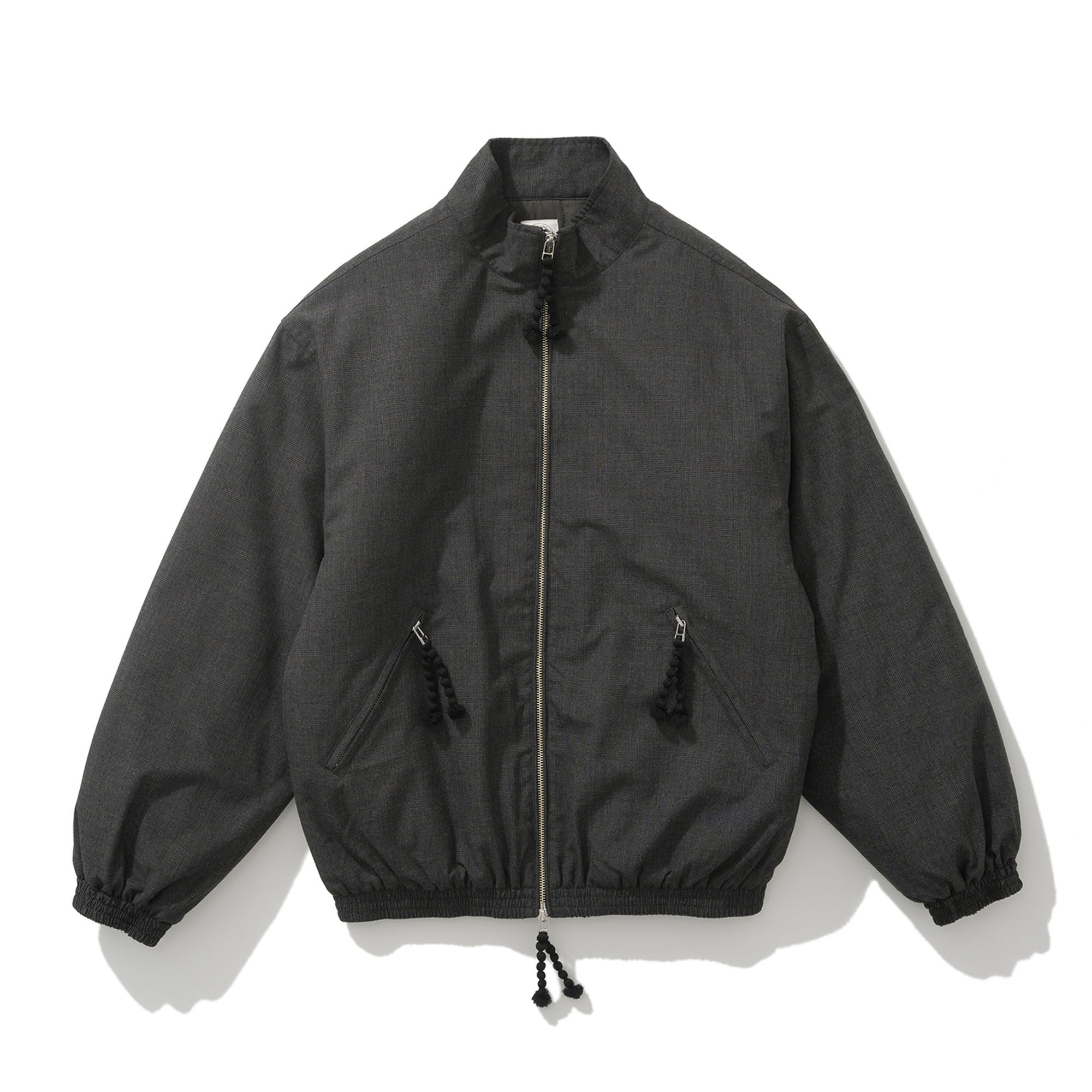 Army Logic 24FW 秋冬季宽松短外套男黑色立领双拉链设计时尚夹克