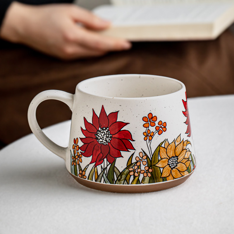 芦苇〖漂亮杯子〗特色芝麻釉喝水杯陶瓷马克杯办公咖啡杯新年礼物,餐饮具,马克杯,淘宝优惠券,粉丝福利购,淘宝优惠卷