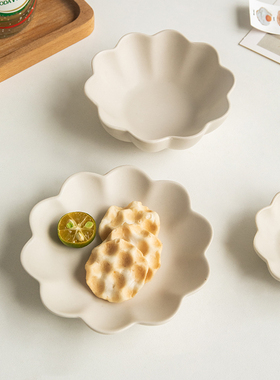 芦苇〖治愈系碟子19.99三件套〗陶瓷烤肉酱料碟ins小菜碟花朵味碟