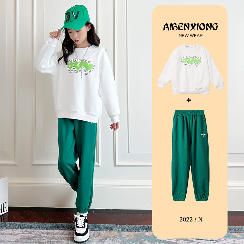 女童装时髦套装春秋洋气两件套潮