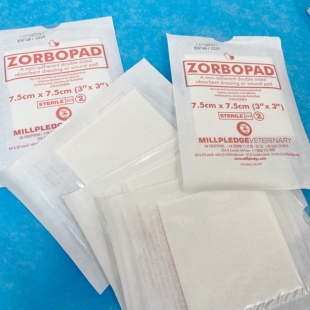 10片弥尔佩乐慈佐帕敷料7.5cm宠物伤口垫包扎吸附敷料无粘性透气