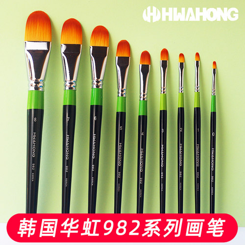 特制尼龙画笔 水粉 水彩 丙烯 美甲 遮瑕 用