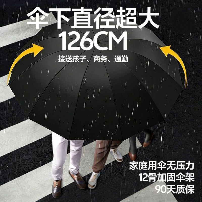 雨伞特大号抗风加大加厚加固大暴雨男士晴雨两用女手动折叠遮阳伞