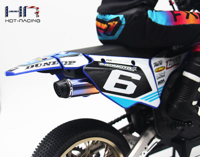 HR Losi 1:4 Promoto-MX 摩托车改装升级op配件铝合金仿真排气管