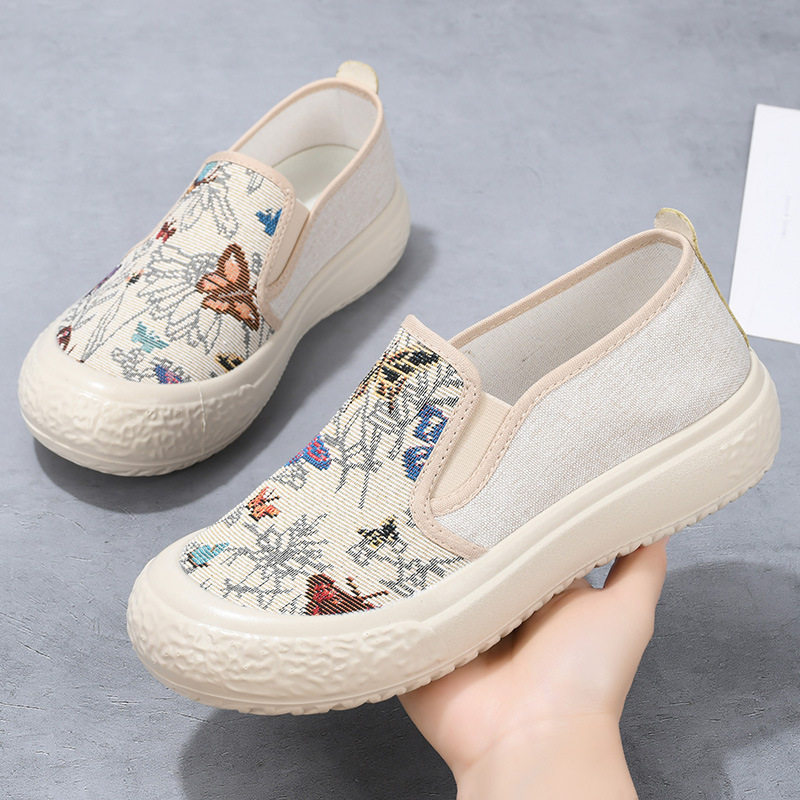 夏季新款老北京布鞋女鞋一脚蹬透气防滑耐磨帆布鞋百搭休闲运动鞋,女鞋,浅口单鞋,淘宝优惠券,粉丝福利购,淘宝优惠卷