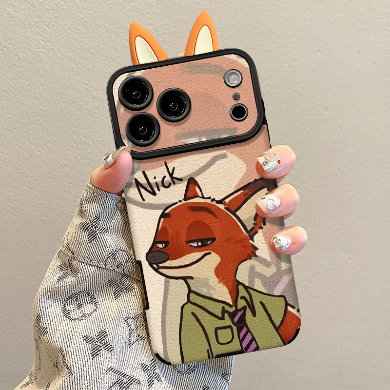 适用苹果17大视窗卡通尼克手机壳