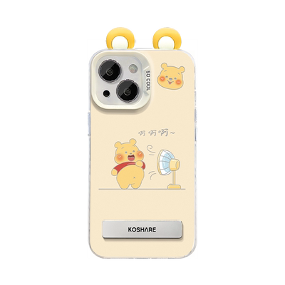 mate60彩银维尼熊公仔支架手机壳