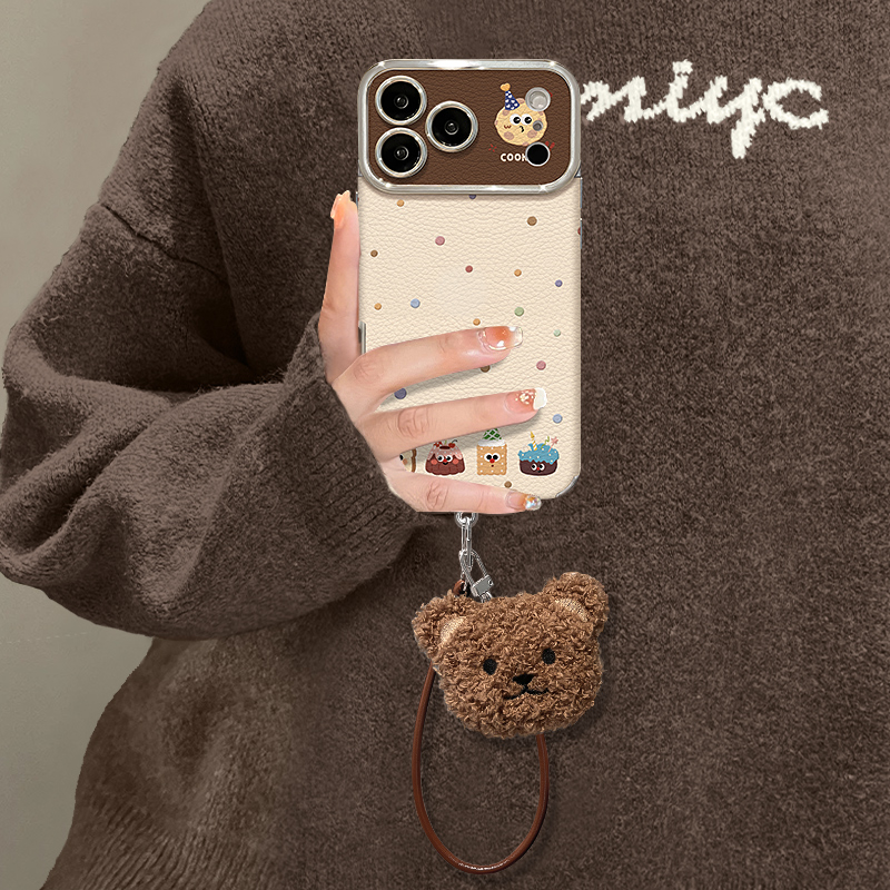 适用苹果17大视窗波点饼干手机壳