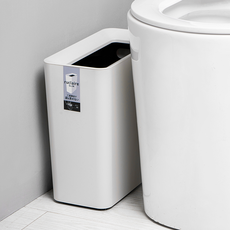 asvel无盖窄方形9.5L垃圾桶