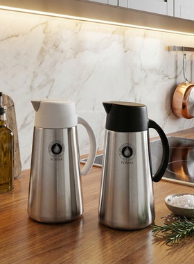 asvel日本不锈钢油壶forma油瓶重力自动开合厨房家用调味防漏油罐