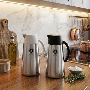 asvel日本不锈钢油壶forma油瓶重力自动开合厨房家用调味防漏油罐