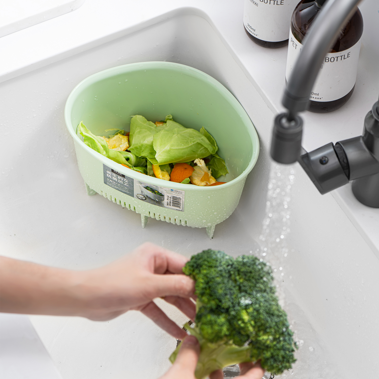 日本进口沥水篮厨房湿垃圾过滤筐