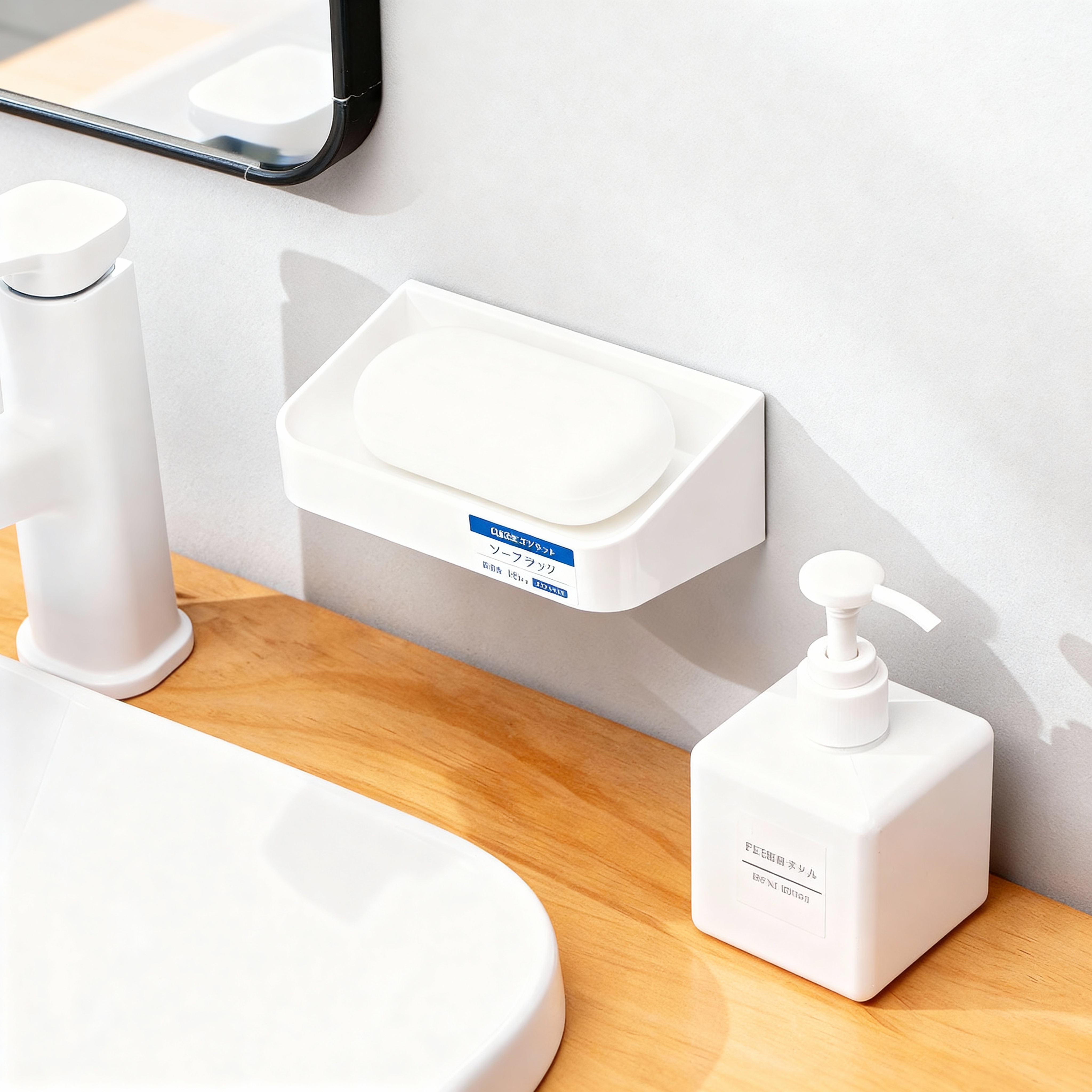 asvel免打孔磁吸肥皂沥水盒