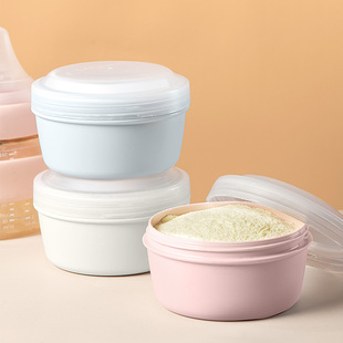 日本抗菌奶粉罐密封罐便携外出婴儿米粉辅食盒食品级塑料罐 ASVEL