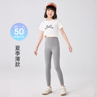 Children's shark pants, summer thin girls' ice silk sun protection quick-drying leggings, high-elastic sports tight yoga pants thumbnail 4