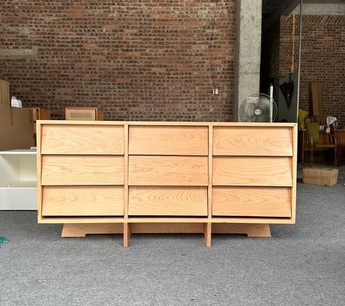 朴木胡桃木宅寂风九斗柜