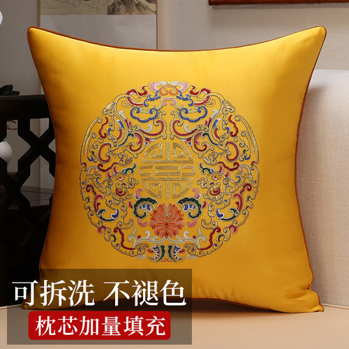 高精密绣花面料客厅沙发抱枕