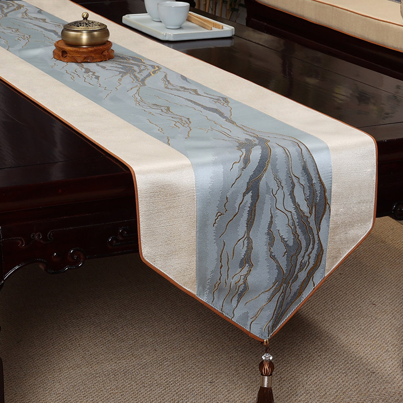 高级感中式桌旗长条茶几餐桌定制