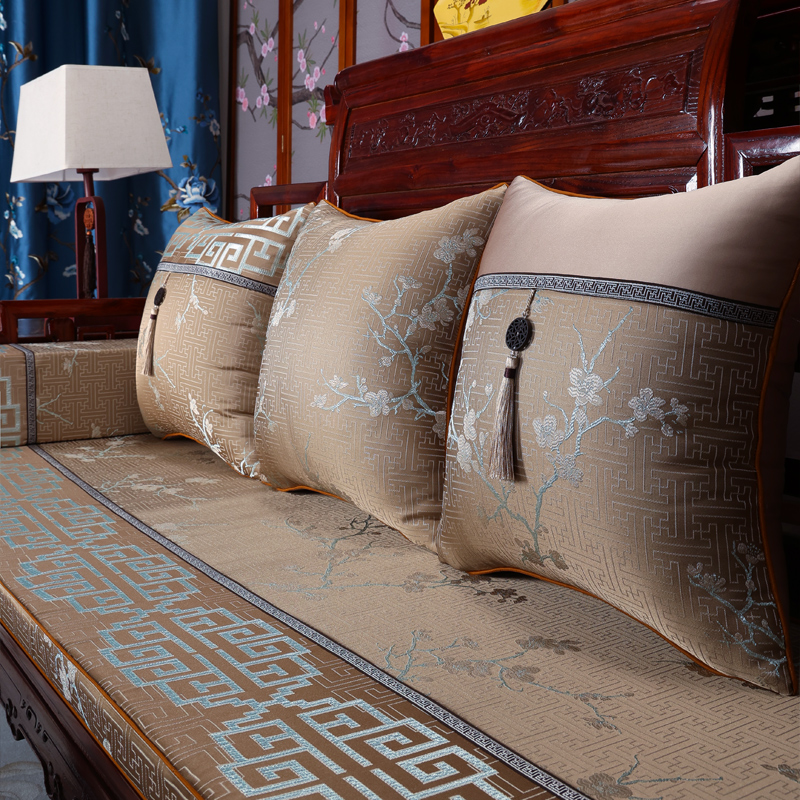 新中式红木沙发坐垫套罩可拆洗高档实木家具防滑垫定制罗汉床垫子