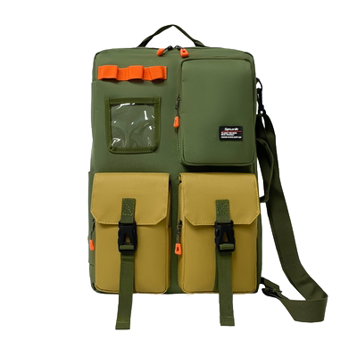 圣利威简约撞色双肩包大容量背包