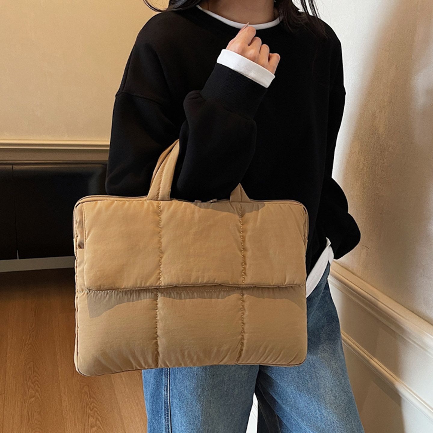 笔记本电脑包16寸15寸14寸平板收纳包iPad内胆包女款轻便通勤包包