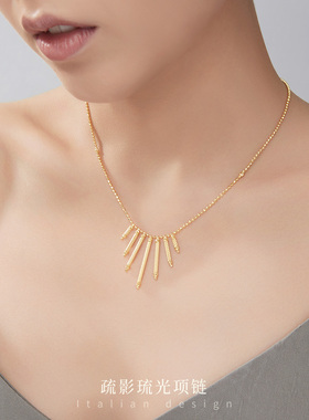 adhora意式琉光重工轻奢女项链欧美高级感生日礼物毛衣链秋冬新款