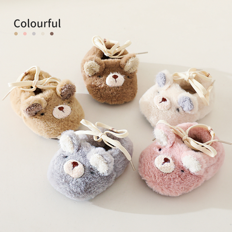 婴儿棉鞋秋冬加厚加绒小月龄新生儿宝宝冬季保暖幼儿鞋子地板鞋袜