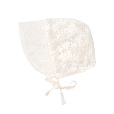 婴儿帽子镂空绣花遮阳公主帽