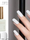 (Тот же стиль в Лузи) Новые весенние и летние популярные цвета классический белый сплошной цвет белый лак для ногтей для салона для ногтей Специальный лак для ногтей.