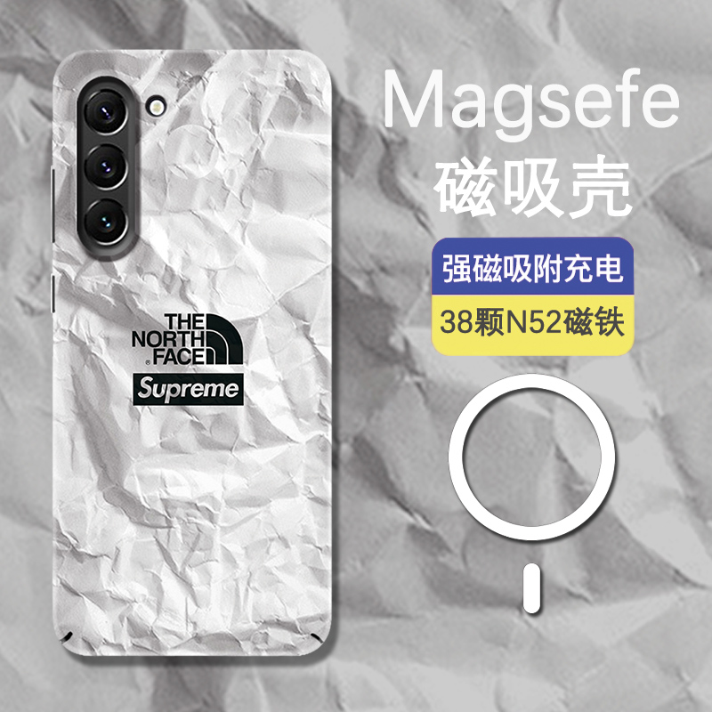 Magsafe磁吸适用三星S24+手机壳新款note20ultra潮牌北面文艺情侣硬壳S23超薄S22+个性创意note10全包S21夜光 3C数码配件 手机保护套/壳 原图主图