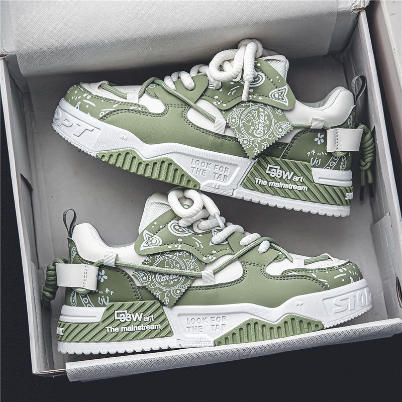 男鞋2025新款春季百搭休闲板鞋男生小众原创爆款厚底运动老爹潮鞋