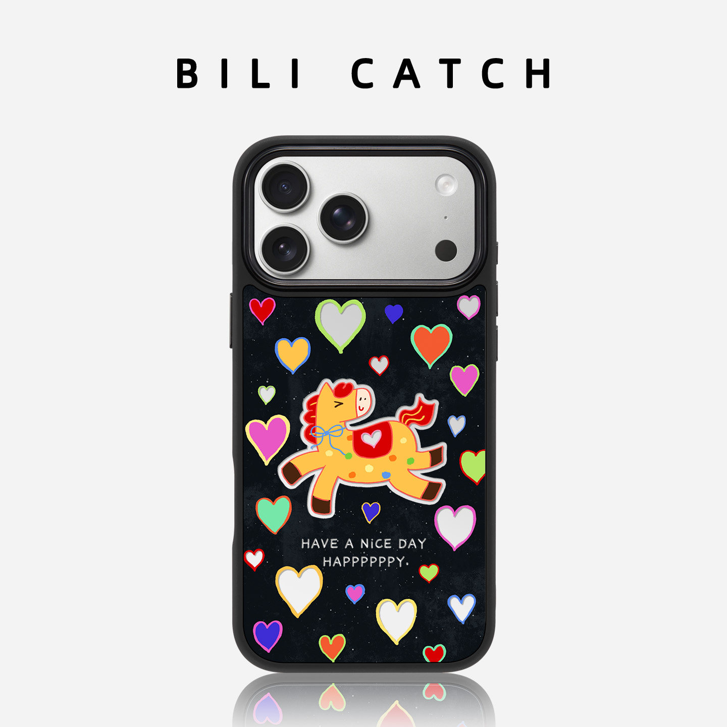 若墨适用苹果17promax手机壳iphone16Pro新款女15镜面高级感磁吸创意小众14彩色爱心2026新年马年本命年外壳