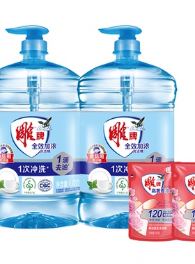 雕牌全效加浓洗洁精+洗衣液组合 1.02kg*2瓶+100g*2袋-NN