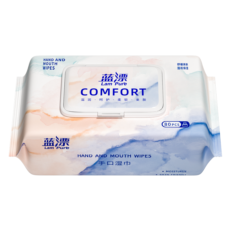 【U先试用】蓝漂 手口湿巾 80抽*2包,洗护清洁剂/卫生巾/纸/香薰,常规湿巾,淘宝优惠券,粉丝福利购,淘宝优惠卷