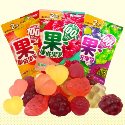 【斗地主】好丽友果滋果姿混合口味 约32g*5包
