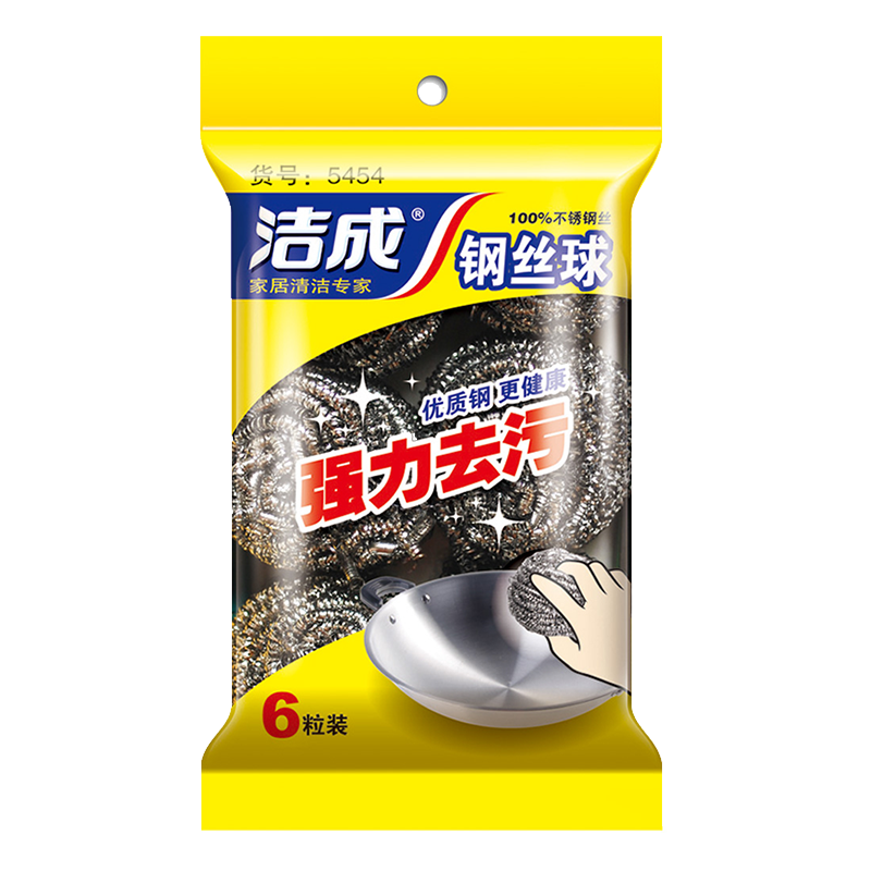 【天猫U先】洁成钢丝球 一包6粒