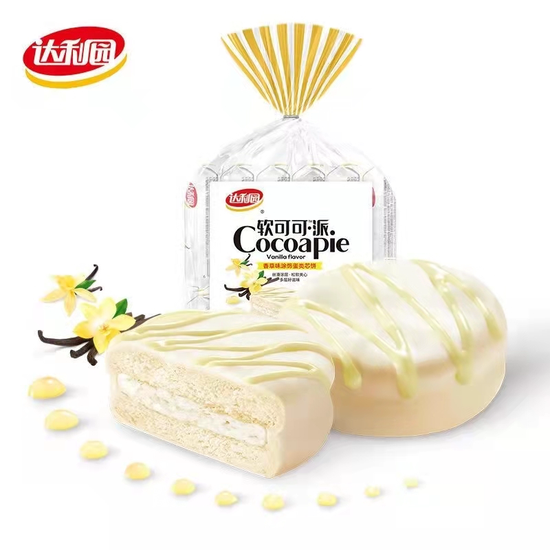 达利园软可可派260g*1袋香草味面包夹心糕点小零食