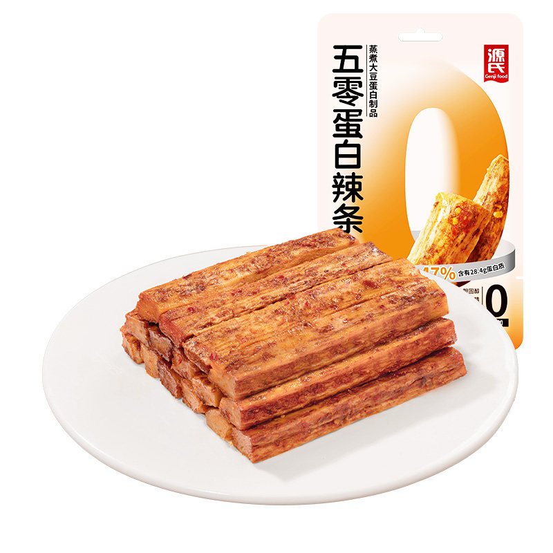 源氏豆干零食非油炸素肉蛋白辣条 60g*4包 香辣味
