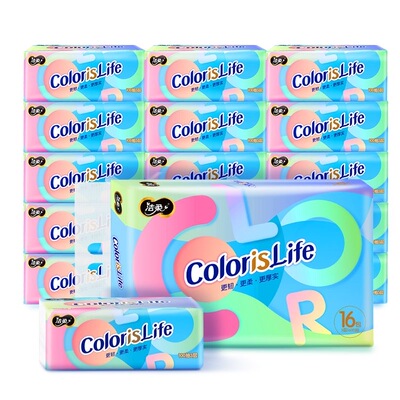 洁柔缤纷软抽无香抽纸 100抽*8包【kl】