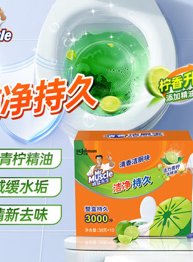 威猛先生柠檬洁厕块盒装 38g*10块 清新柠檬【kl】