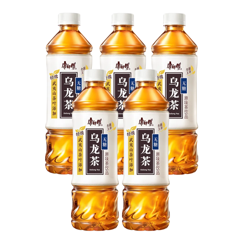 康师傅茶饮品500ml*5瓶无糖乌龙茶【qyg】