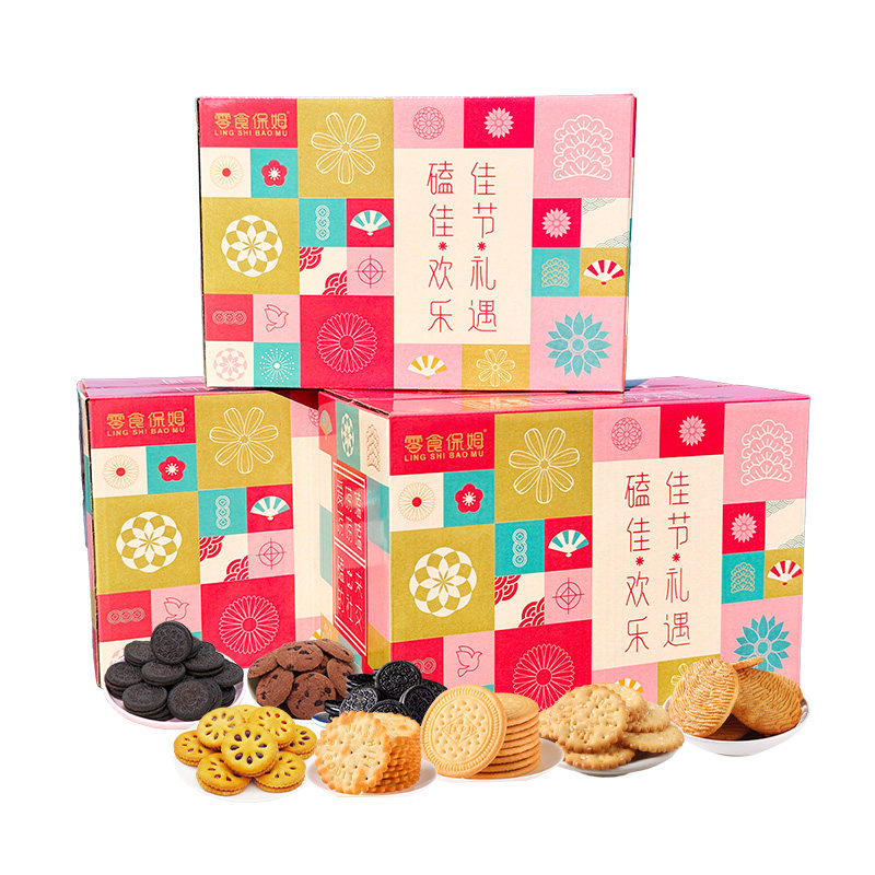 奥利奥+趣多多+嘉士利饼干礼盒组合【kl】