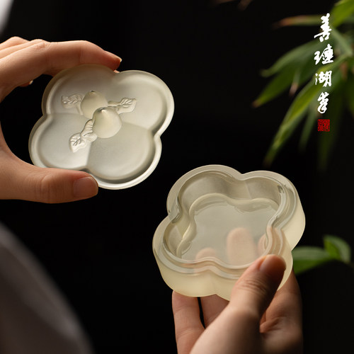 善琏湖笔墨碟火锅砚台带盖墨海