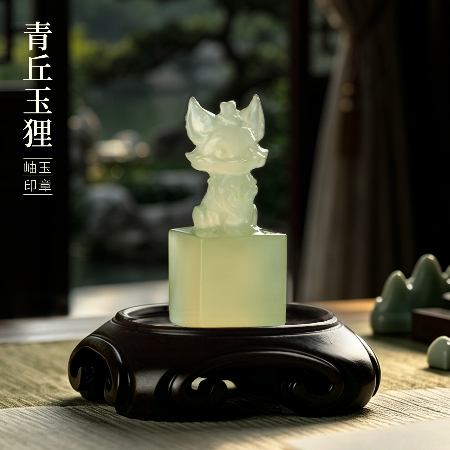 善琏湖笔青丘玉狸印章定制礼物