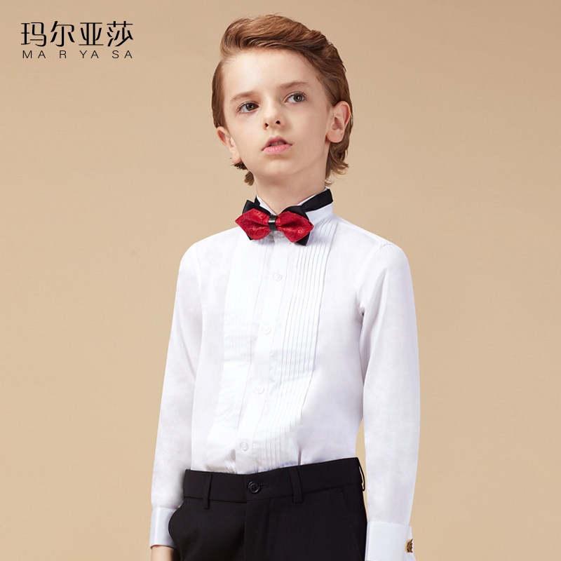 Marr Asha Boy shirt Short sleeved children White shirt British style shirt pupil host performin the Children/Baby/Family fitted , Shirt  category - from Buy2taobao.com to provide professional Taobao agent buy service